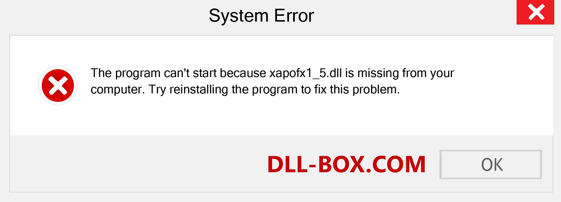  xapofx1_5.dll file is missing?. Download for Windows 7, 8, 10 - Fix  xapofx1_5 dll Missing Error on Windows, photos, images